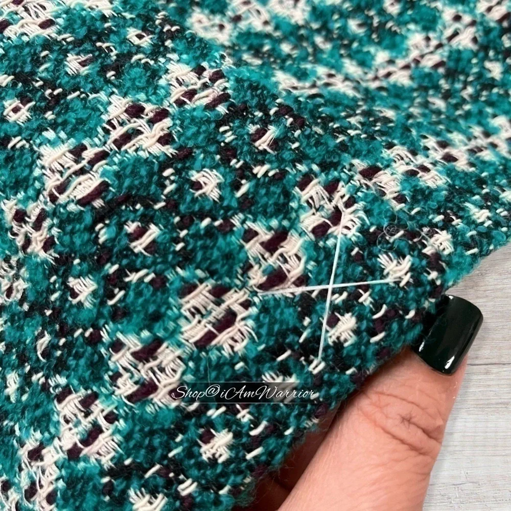 J.Crew Collection NWOT blazer in teal textured Italian Jacquard *shop@iamwarrior
